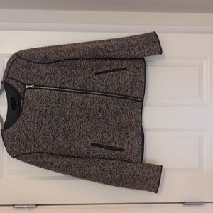 Ann Taylor tweed bomber jacket